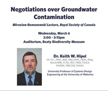 Royal Society of Canada Lecture: Negotiations over Groundwater Contamination