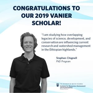 Congratulations Vanier Canada Graduate Scholarships (Vanier CGS) Award Winner Stephen Chignell