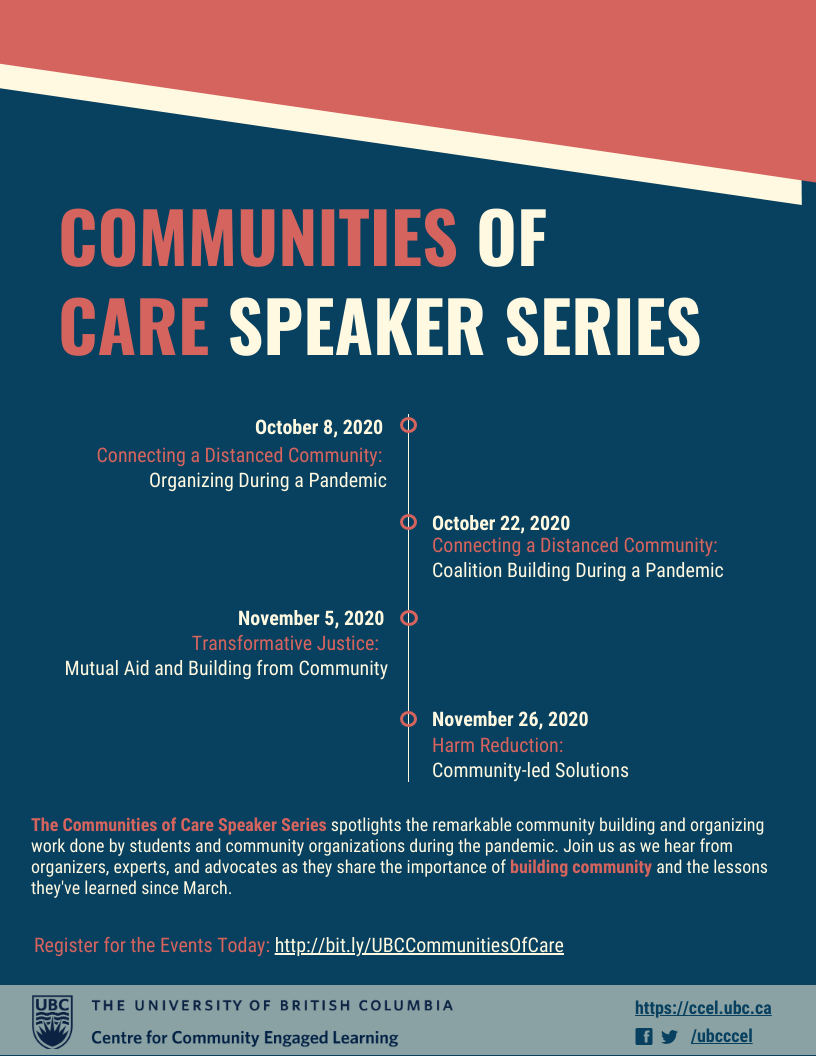 Communities of Care Speaker Series Poster