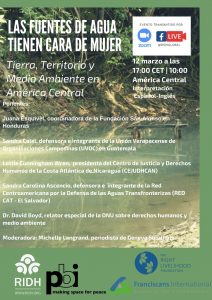 March 12: Las Fuentes de agua tienen cara de mujer: Tierra, territorio y Medio ambiente en América Central @ 46th session of the UN Human Rights Council