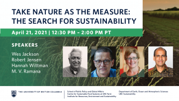 April 21: Take Nature as the Measure: The Search for Sustainability