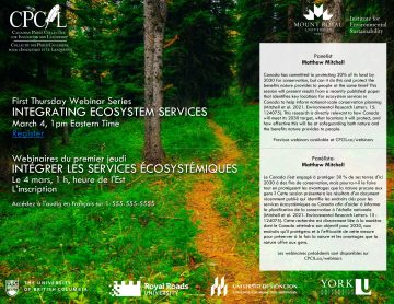 March 4: Integrating Ecosystems Services