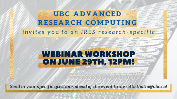 June 29, 2021: UBC Advanced Research Computing Workshop