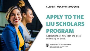 Call for applications: Liu Scholars program