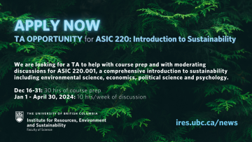 TA Opportunity for UBC Course: ASIC 220